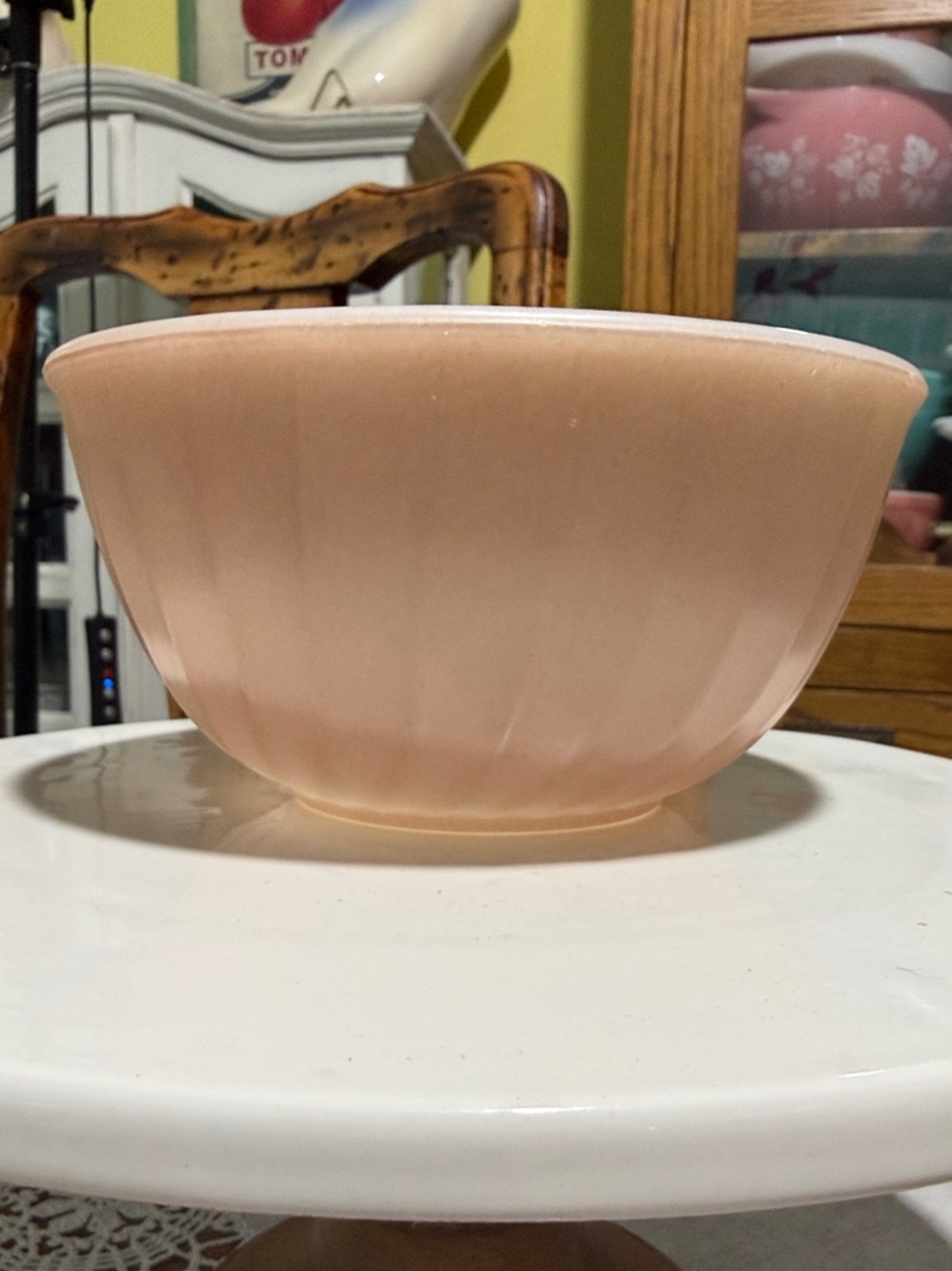 💥🔥sale! Fire King sandlewood Blush Glass Mixing Bowl swirl smallest RARE